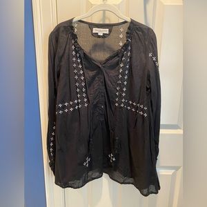 Emerson Fry India black boho blouse